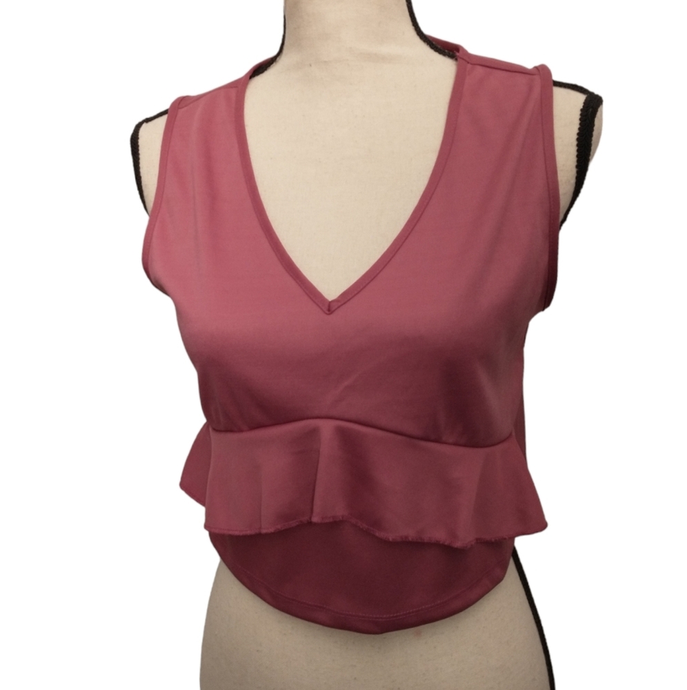 Rio of Stars M Crop Top Ruffle Detail NWOT
